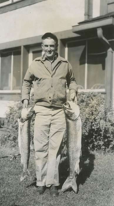 history of Iowa, Iowa History, Inguadona, MN, fish, cap, Iowa, Outdoor Recreation, McMurray, Doug, Portraits - Individual