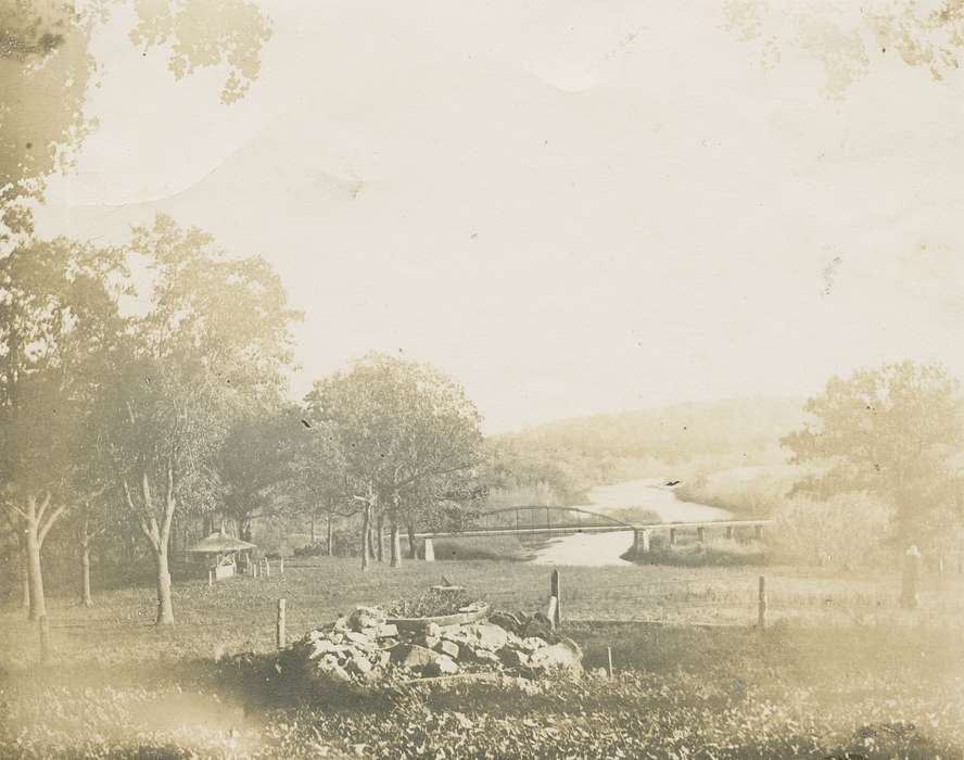 bridge, history of Iowa, Iowa History, state park, Lakes, Rivers, and Streams, river, Iowa, Landscapes, Anamosa, IA, tree, Hatcher, Cecilia
