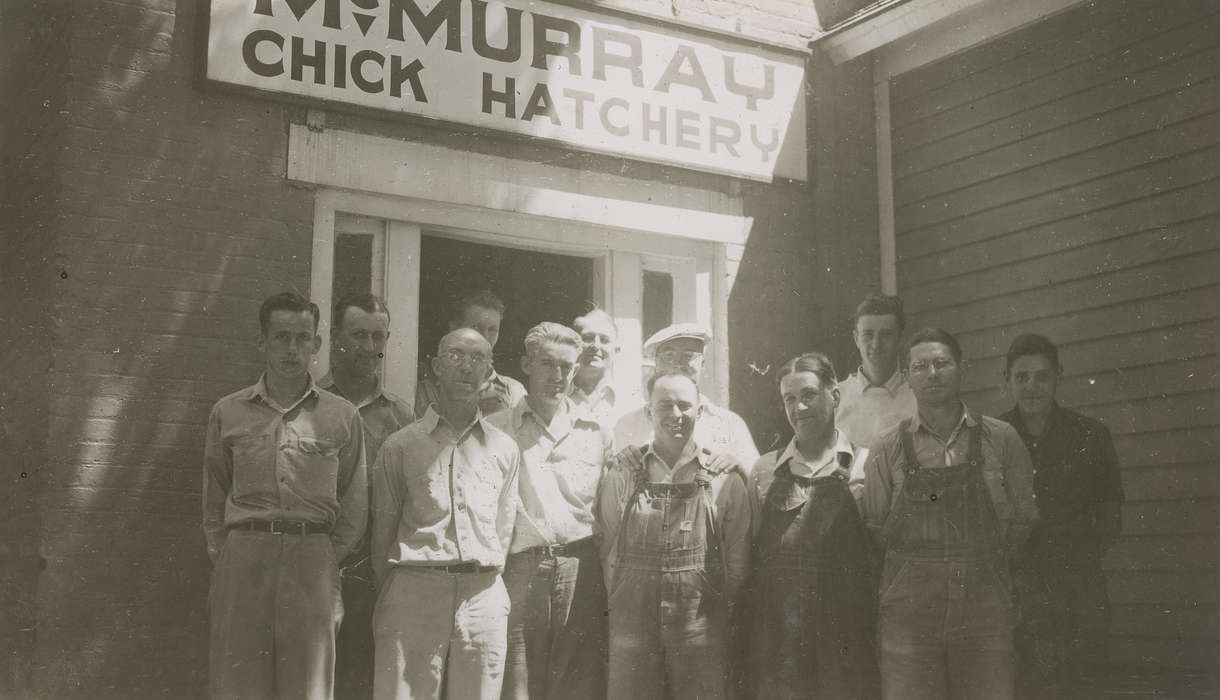 Businesses and Factories, Portraits - Group, Iowa History, Iowa, hatchery, Labor and Occupations, McMurray, Doug, workers, Webster City, IA, history of Iowa