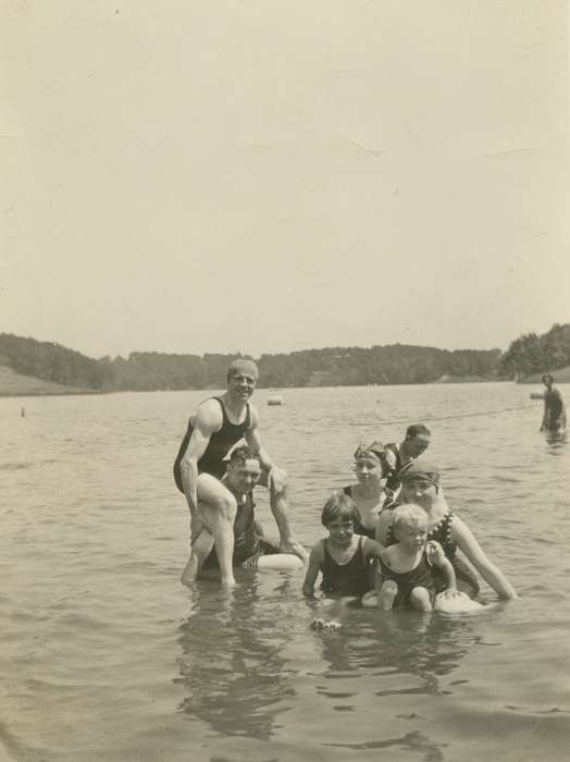 swimsuits, Dysart, IA, swimming, history of Iowa, Iowa, Lakes, Rivers, and Streams, Bull, Ardith, Iowa History, Outdoor Recreation, bathing suit