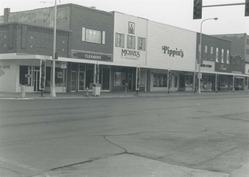 Businesses and Factories, storefront, Cities and Towns, Iowa History, Iowa, Waverly Public Library, Waverly, IA, Main Streets & Town Squares, clothing store, history of Iowa