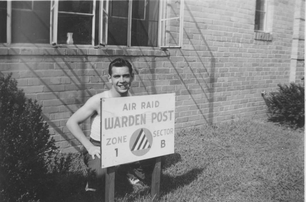 history of Iowa, Iowa, smoking, cigarette, Portraits - Individual, Schall, Michael, Military and Veterans, Iowa History