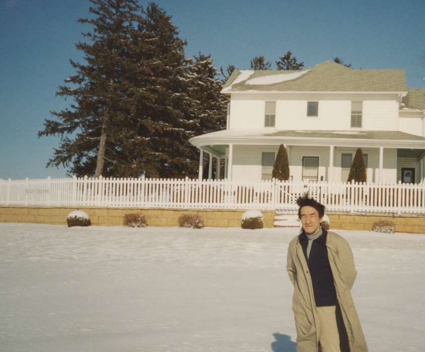 Travel, history of Iowa, Iowa History, Dyersville, IA, Winter, jacket, trees, Merritt, Lisa, snow, Iowa, windy, correct date needed, field of dreams, house, Portraits - Individual