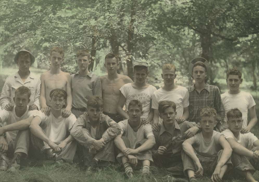 Portraits - Group, boy scout, Iowa, history of Iowa, McMurray, Doug, Lehigh, IA, Iowa History