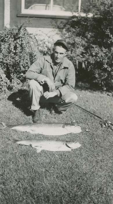 history of Iowa, Iowa History, fishing pole, Inguadona, MN, fish, cap, Iowa, Outdoor Recreation, McMurray, Doug, Portraits - Individual