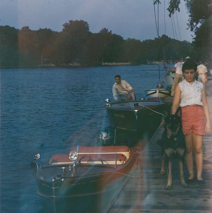 Animals, Iowa History, Lakes, Rivers, and Streams, dock, Iowa, Des Moines, IA, dog, Outdoor Recreation, Campopiano Von Klimo, Melinda, boat, Leisure, history of Iowa