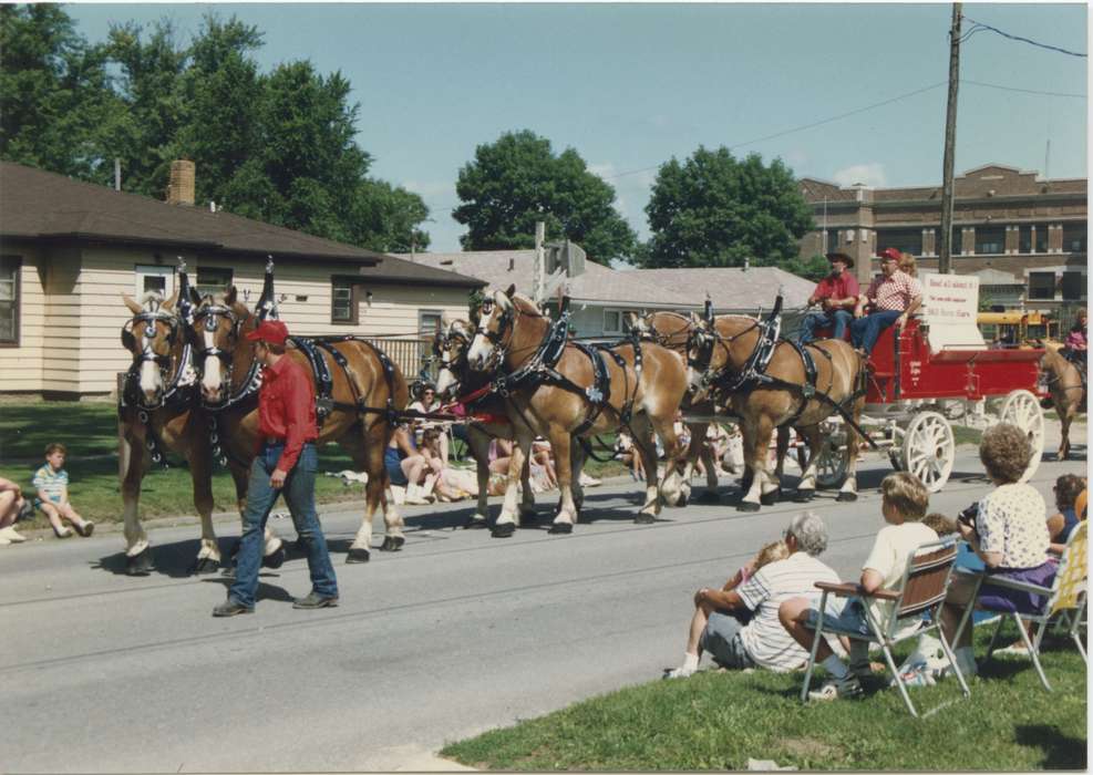 Fairs and Festivals, history of Iowa, Newhall, Rich and Sue, Jesup, IA, Iowa, parade, Cities and Towns, horse, Iowa History