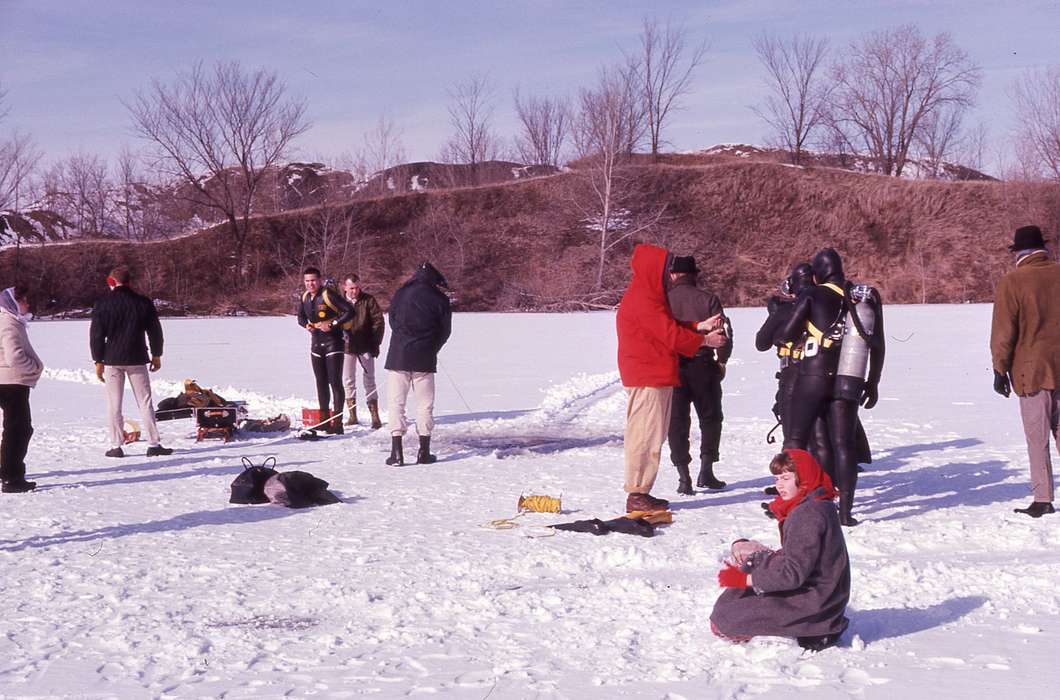 history of Iowa, Iowa History, Winter, Koscielak, Susan J., scuba, Iowa, Outdoor Recreation, ice, Des Moines, IA