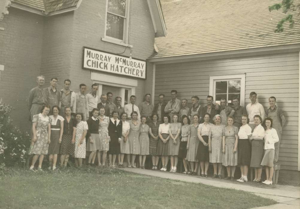 Portraits - Group, history of Iowa, hatchery, Iowa History, Webster City, IA, Businesses and Factories, Iowa, McMurray, Doug, Labor and Occupations