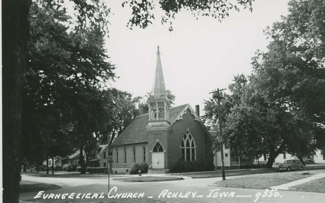 history of Iowa, Religious Structures, Iowa History, car, Iowa, Palczewski, Catherine, church, Ackley, IA