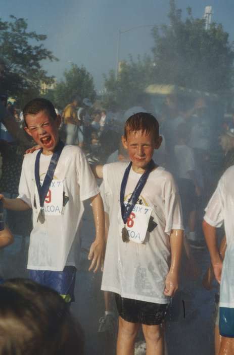 Portraits - Group, race, running, history of Iowa, Iowa History, medal, Merritt, Lisa, Iowa, Sports, Davenport, IA