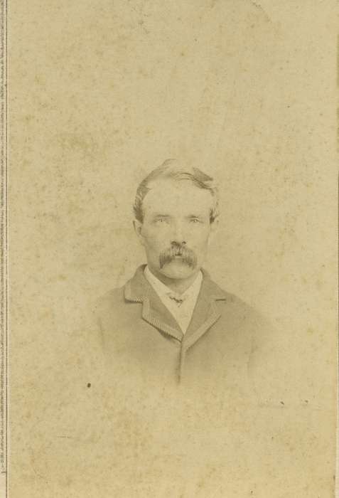 frock coat, Iowa History, carte de visite, man, history of Iowa, Iowa, Portraits - Individual, IA, mustache, Olsson, Ann and Jons