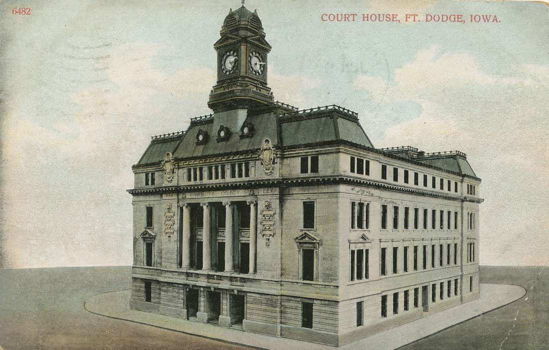 Iowa, Main Streets & Town Squares, Fort Dodge, IA, Dean, Shirley, Cities and Towns, history of Iowa, courthouse, Iowa History