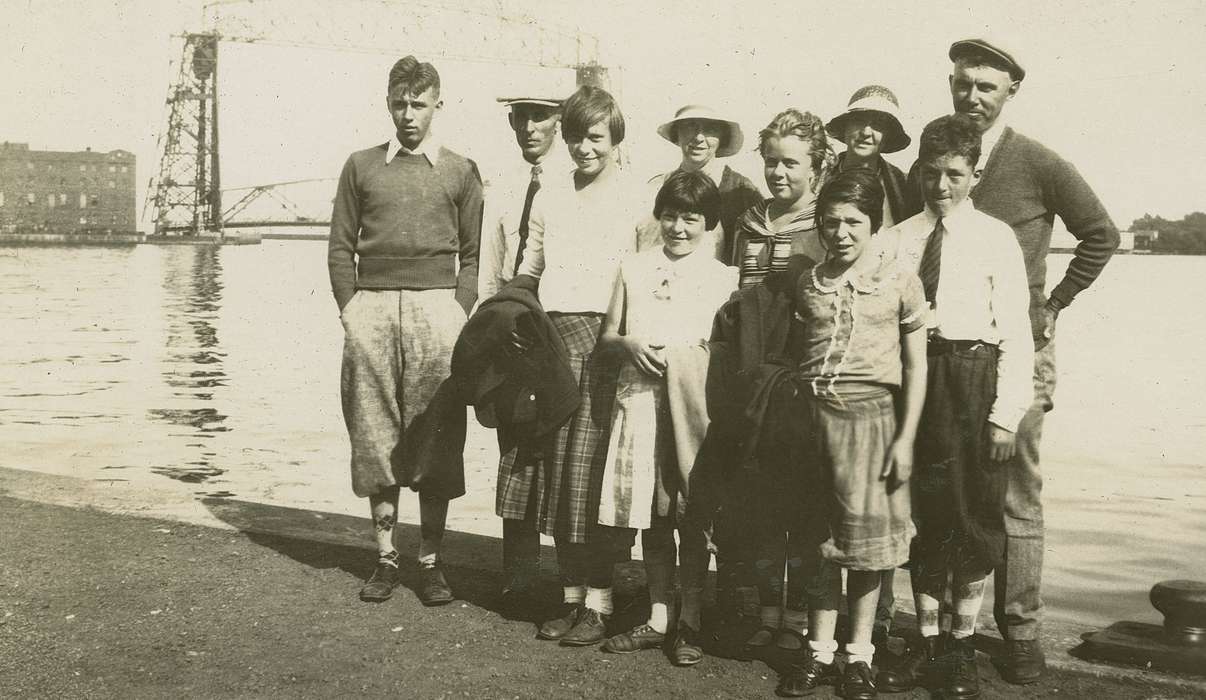Portraits - Group, Travel, harbor, lake, history of Iowa, Iowa History, Families, Duluth, MN, port, Iowa, McMurray, Doug, Children