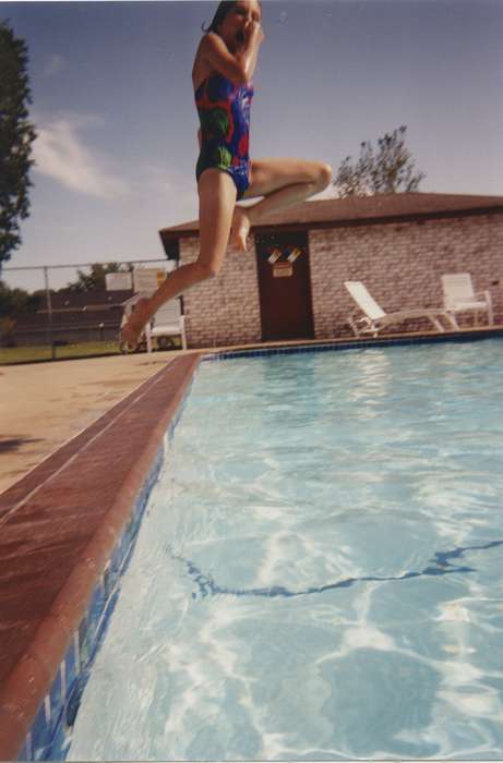 swimsuit, Iowa History, pool, Leisure, Children, Iowa, history of Iowa, lawn chair, Portraits - Individual, Scholtec, Emily, IA