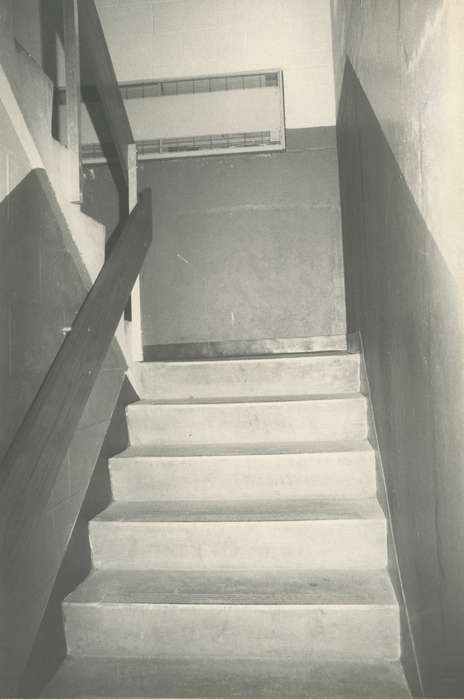 history of Iowa, Iowa History, Iowa, Businesses and Factories, stairs, Waverly Public Library, Waverly, IA