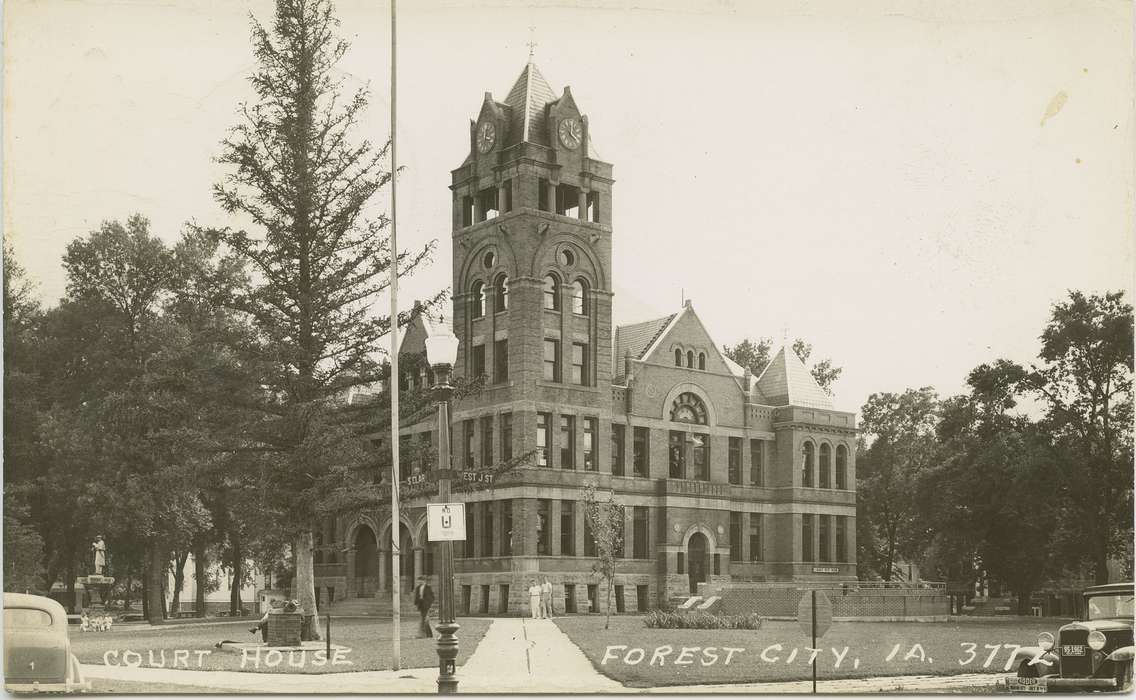 history of Iowa, Iowa History, Cities and Towns, courthouse, Prisons and Criminal Justice, Dean, Shirley, Iowa, Forest City, IA