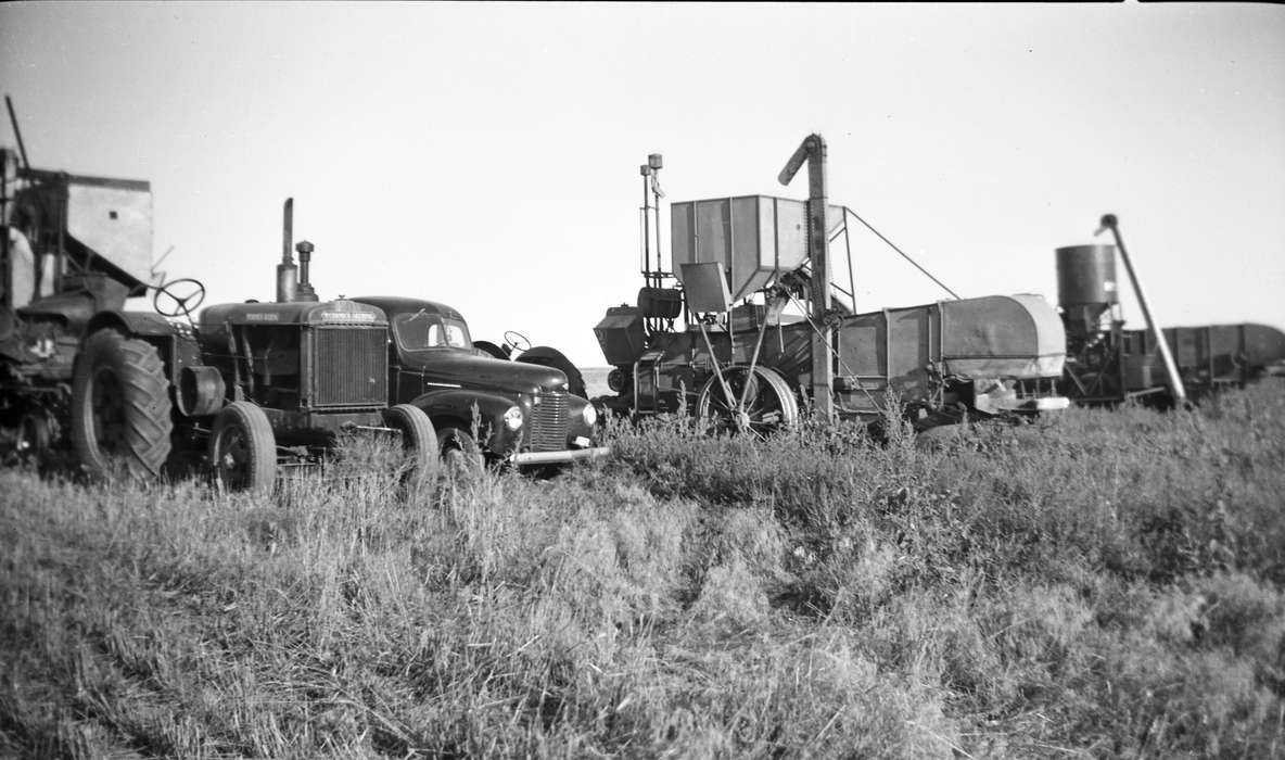 tractor, Iowa History, Iowa, Motorized Vehicles, Neola, IA, harvest, truck, wheat, Farms, Farming Equipment, Dawson, Kathy, history of Iowa