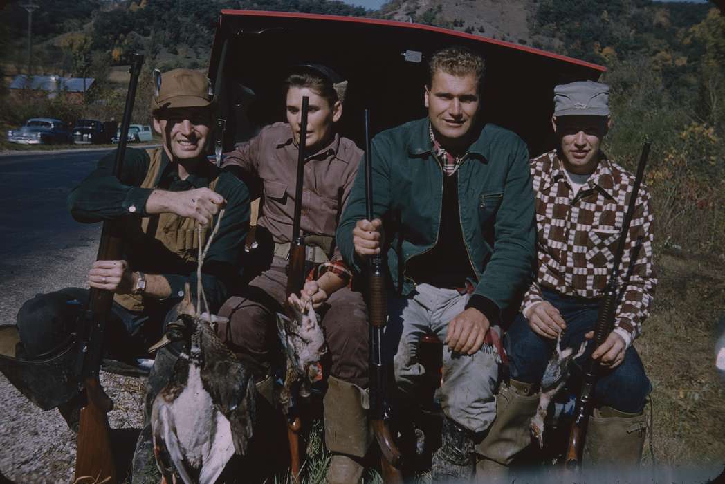 Outdoor Recreation, Portraits - Group, duck hunt, NE, IA, Iowa, hunter, shotgun, hunt, mallard duck, gun, Sack, Renata, hunting, history of Iowa, bird hunting, Iowa History