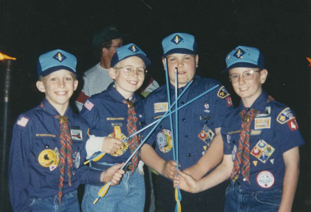 Portraits - Group, Outdoor Recreation, Iowa History, Zittergruen, Jenny, Central City, IA, cub scouts, history of Iowa, Iowa, boy scouts, Children