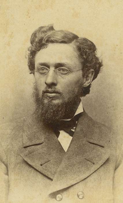 IA, Iowa, Fink-Bowman, Janna, Iowa History, Portraits - Individual, beard, man, history of Iowa, glasses