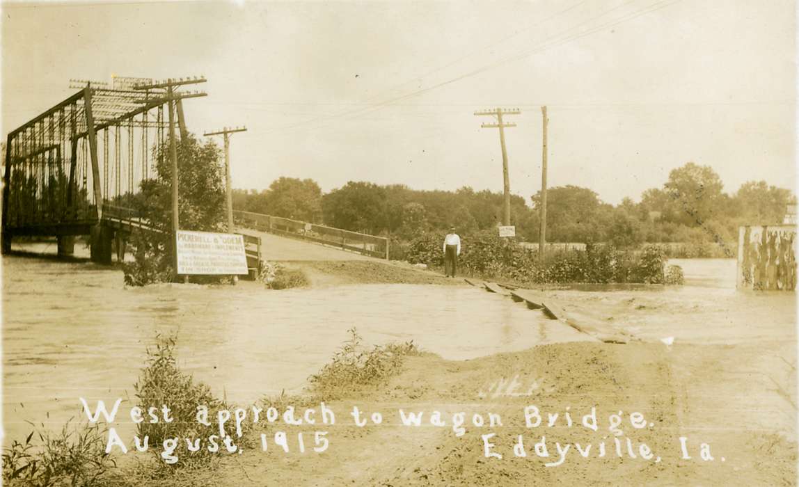 Lemberger, LeAnn, Lakes, Rivers, and Streams, Iowa History, Iowa, Floods, history of Iowa, bridge, Eddyville, IA