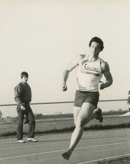 coach, Higgins, Sarah, Iowa History, Pekin, IA, track, Iowa, history of Iowa, Schools and Education, Sports, running