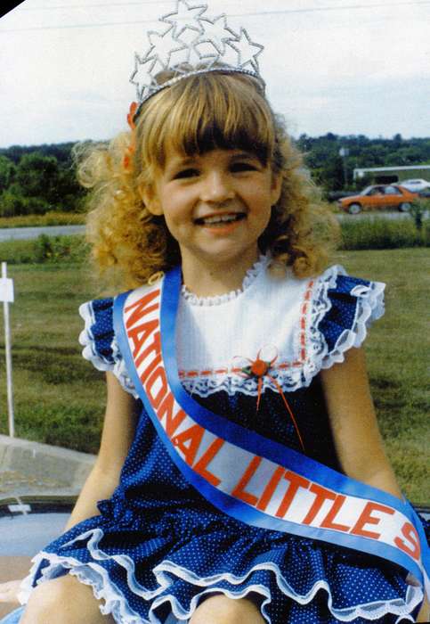 Portraits - Individual, tiara, Cities and Towns, Iowa History, Iowa, Coralville, IA, history of Iowa, Entertainment, Johnson County Historical Society, Children, Fairs and Festivals, Holidays