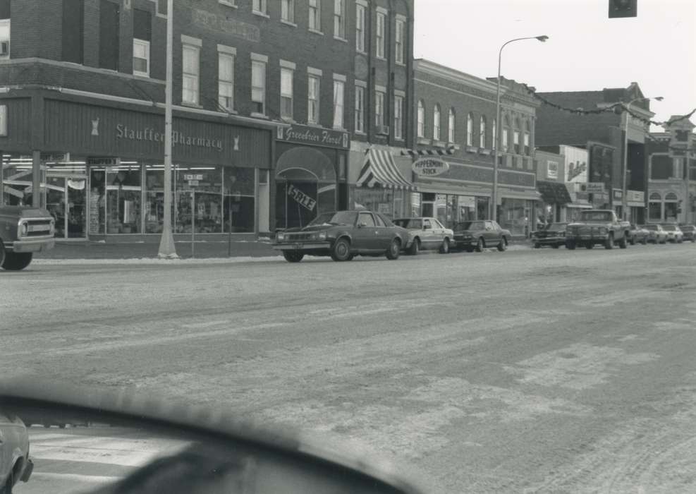 Main Streets & Town Squares, history of Iowa, Iowa History, Cities and Towns, storefront, Businesses and Factories, Waverly, IA, Iowa, fabric store, Waverly Public Library, sears