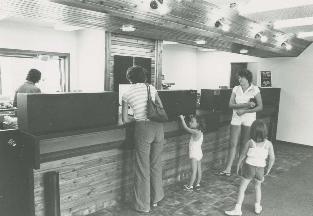 Waverly Public Library, history of Iowa, women, bank teller, Iowa History, children, mother, Civic Engagement, girls, Iowa, Cities and Towns, parents, bank