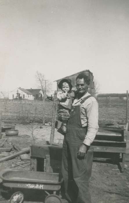 history of Iowa, Iowa History, wagon, Marvets, Peggy, Iowa, Farms, overalls, baby, Tripoli, IA