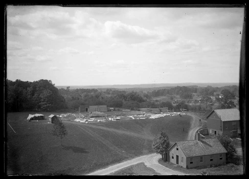 history of Iowa, Iowa History, road, field, Storrs, CT, Archives & Special Collections, University of Connecticut Library, Iowa, construction