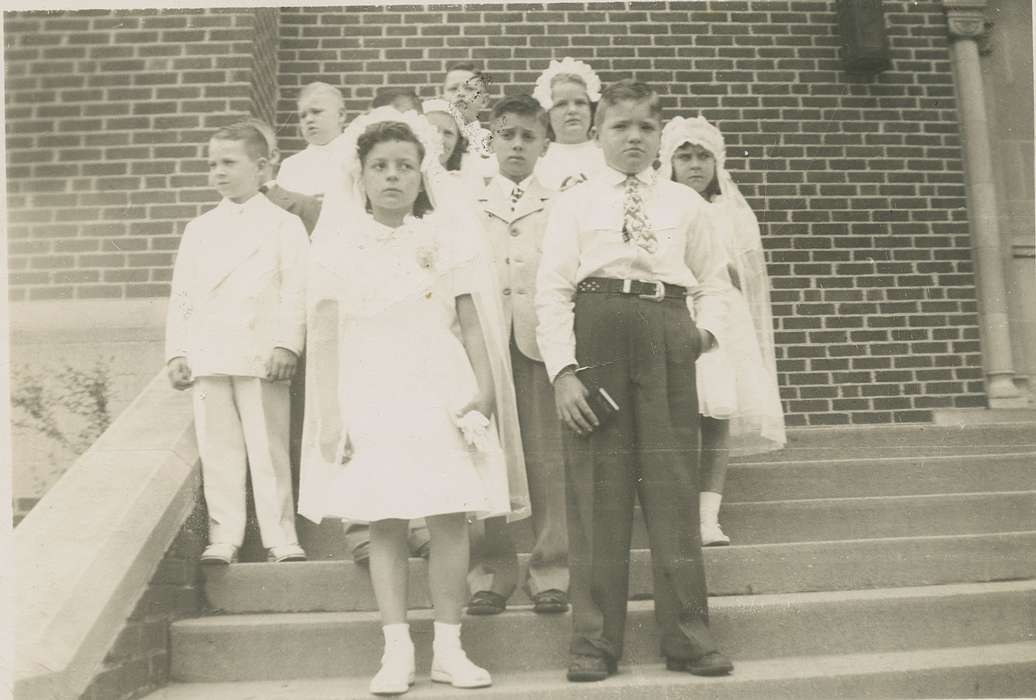 Portraits - Group, first communion, Barnum, Mary, Iowa, Grinnell, IA, Religion, Children, history of Iowa, Iowa History