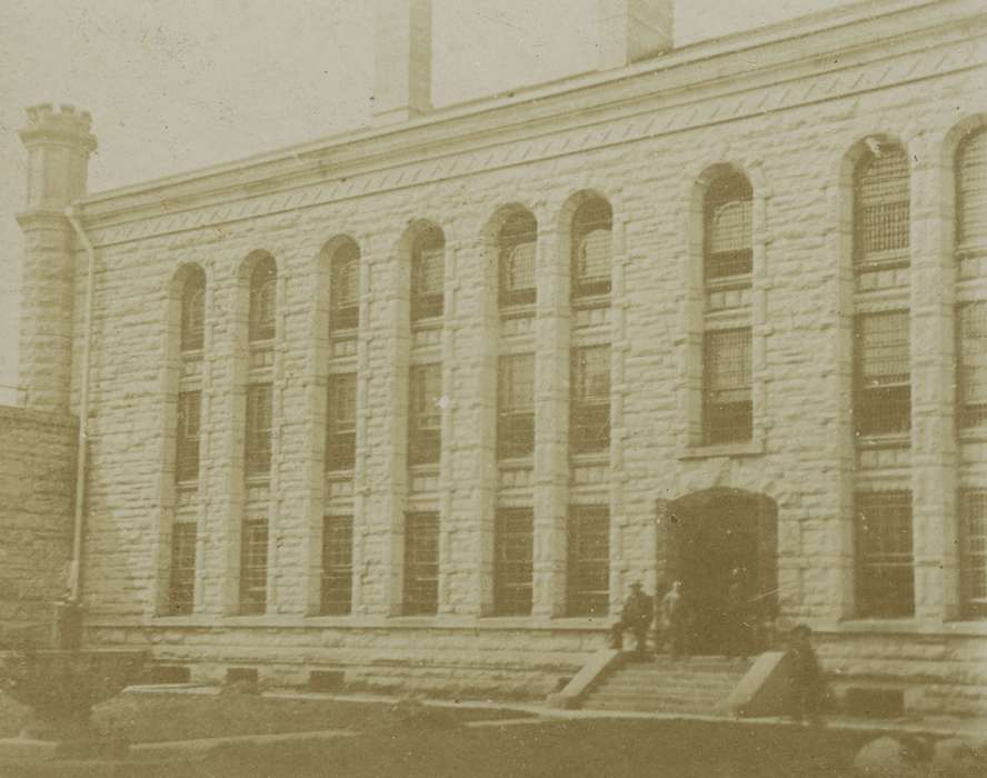 Iowa, stone building, Prisons and Criminal Justice, steps, anamosa state penitentiary, Anamosa, IA, Hatcher, Cecilia, history of Iowa, Iowa History