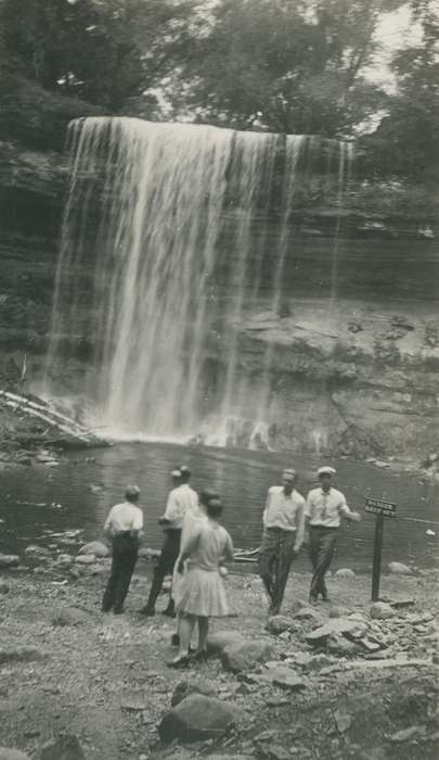 Travel, Minneapolis, MN, history of Iowa, McMurray, Doug, Iowa, Lakes, Rivers, and Streams, shore, rock, Iowa History, waterfall