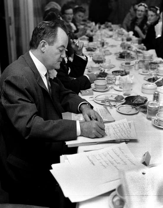 hubert humphrey, Iowa History, Ottumwa, IA, history of Iowa, Civic Engagement, Iowa, Lemberger, LeAnn, democratic dinner, Food and Meals