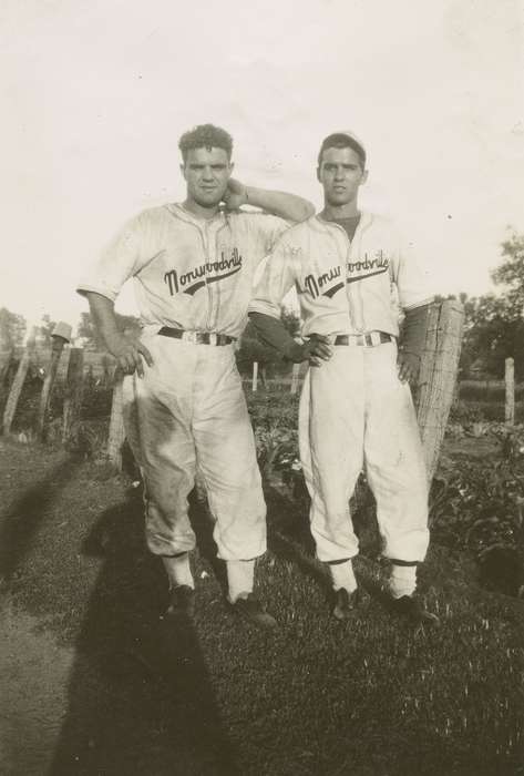 Portraits - Group, uniform, Iowa, Iowa History, Campopiano Von Klimo, Melinda, Sports, history of Iowa, baseball, Norwoodville, IA