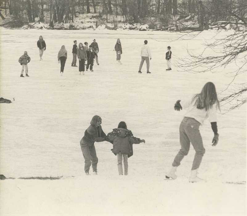 Waverly Public Library, history of Iowa, Iowa History, Winter, trees, Waverly, IA, Iowa, Outdoor Recreation, snow, Children, Leisure, ice skating