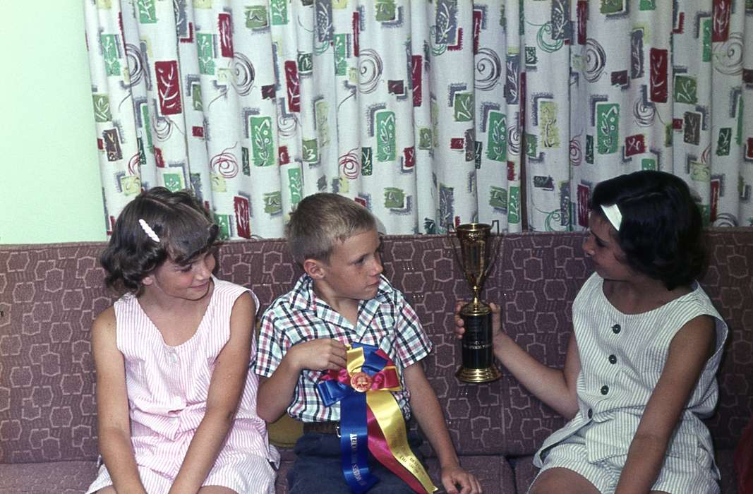 ribbon, Iowa History, Children, Iowa, history of Iowa, trophy, Koscielak, Susan J., Homes, living room, couch, Des Moines, IA