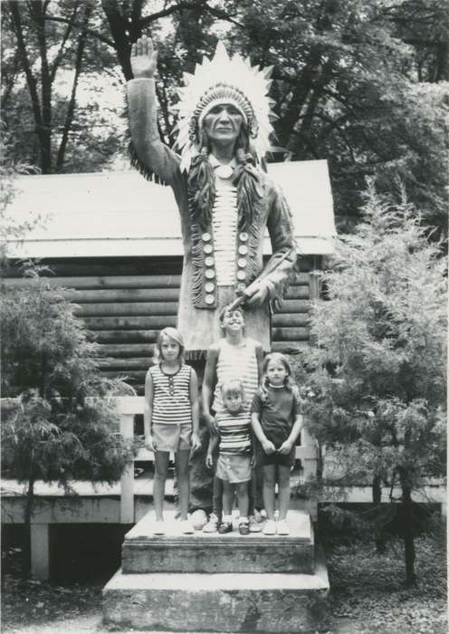 Portraits - Group, stereotype of native american, native american statue, Bohach, Beverly, SD, Iowa History, Iowa, statue, Travel, Children, history of Iowa