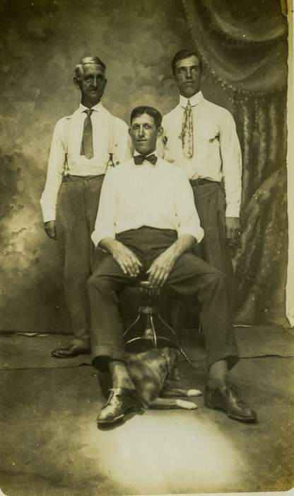 bowtie, Portraits - Group, Animals, Iowa History, Iowa, Anamosa Library & Learning Center, Anamosa, IA, necktie, history of Iowa