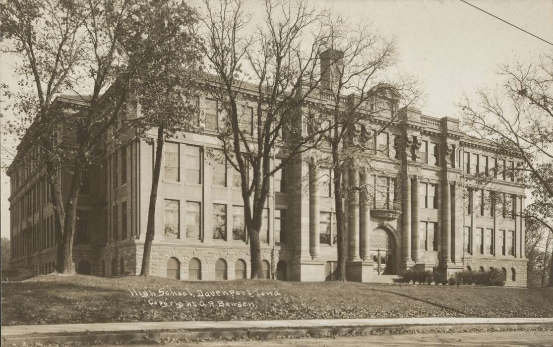 Library of Congress, history of Iowa, Iowa, trees, highschool, Iowa History, Schools and Education, architecture