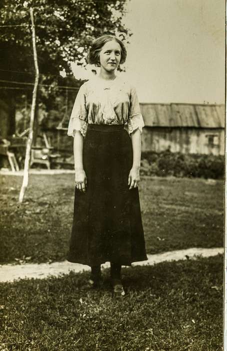 Portraits - Individual, woman, Iowa History, Iowa, Anamosa Library & Learning Center, Anamosa, IA, Farms, history of Iowa