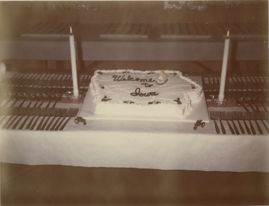 cake, Iowa History, history of Iowa, candles, utensils, Iowa, Mountain, Carole, Waterloo, IA, Food and Meals
