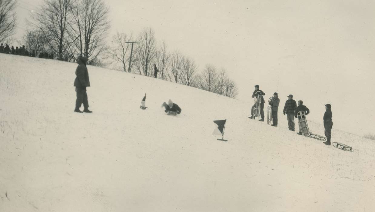 history of Iowa, McMurray, Doug, Iowa, sledding, boy scouts, sled, Children, Webster City, IA, Iowa History, Outdoor Recreation, Portraits - Group