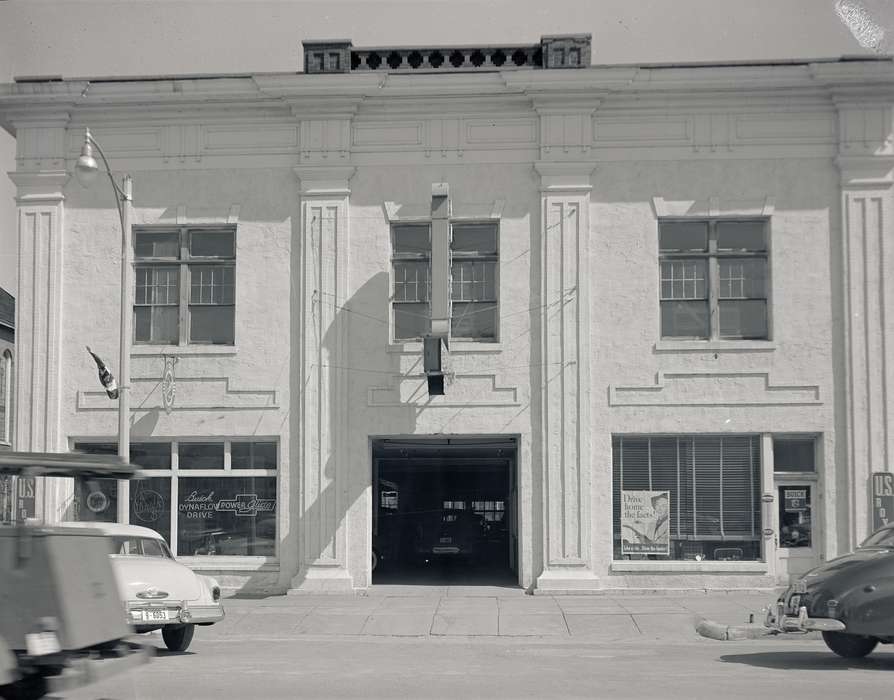 history of Iowa, Businesses and Factories, Waverly, IA, Waverly Public Library, storefront, Main Streets & Town Squares, buick, Motorized Vehicles, Iowa, Iowa History, Cities and Towns, car dealership