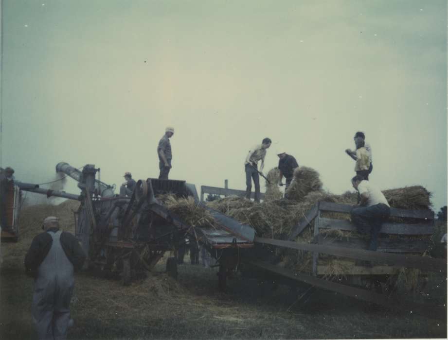 threshing, Iowa History, Iowa, Labor and Occupations, hay, Farms, Farming Equipment, Mountain, Carole, Cedar Falls, IA, history of Iowa