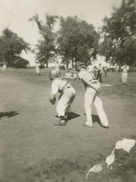 referee, baceball game, history of Iowa, Campopiano Von Klimo, Melinda, Iowa, baseball, Norwoodville, IA, Sports, Iowa History