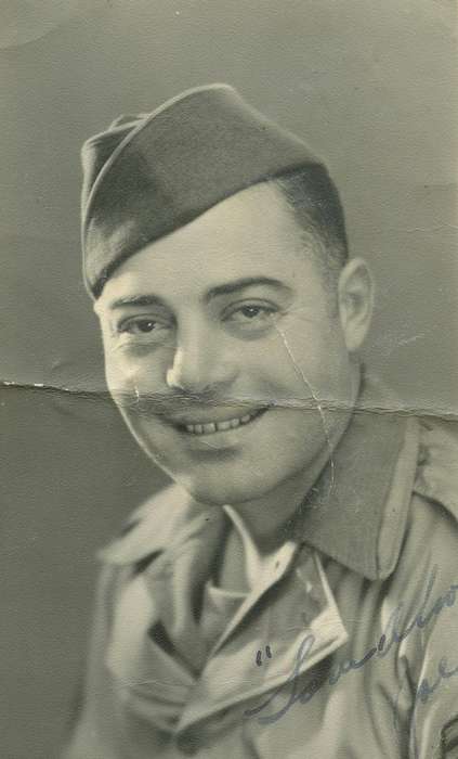 France, smile, world war ii, Military and Veterans, Campopiano Von Klimo, Melinda, Iowa History, Iowa, history of Iowa, Portraits - Individual, wwii, uniform