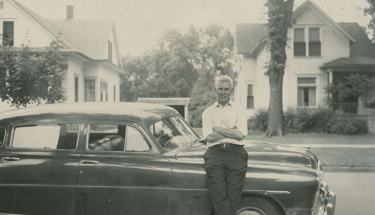 neighborhood, Portraits - Individual, car, Cities and Towns, Iowa History, Iowa, Motorized Vehicles, hudson, McMurray, Doug, house, Webster City, IA, history of Iowa